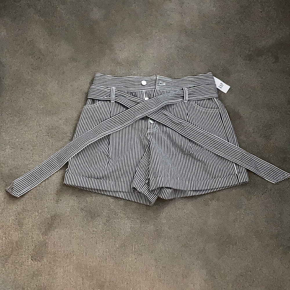Gap Striped Paper Bag High-rise Shorts